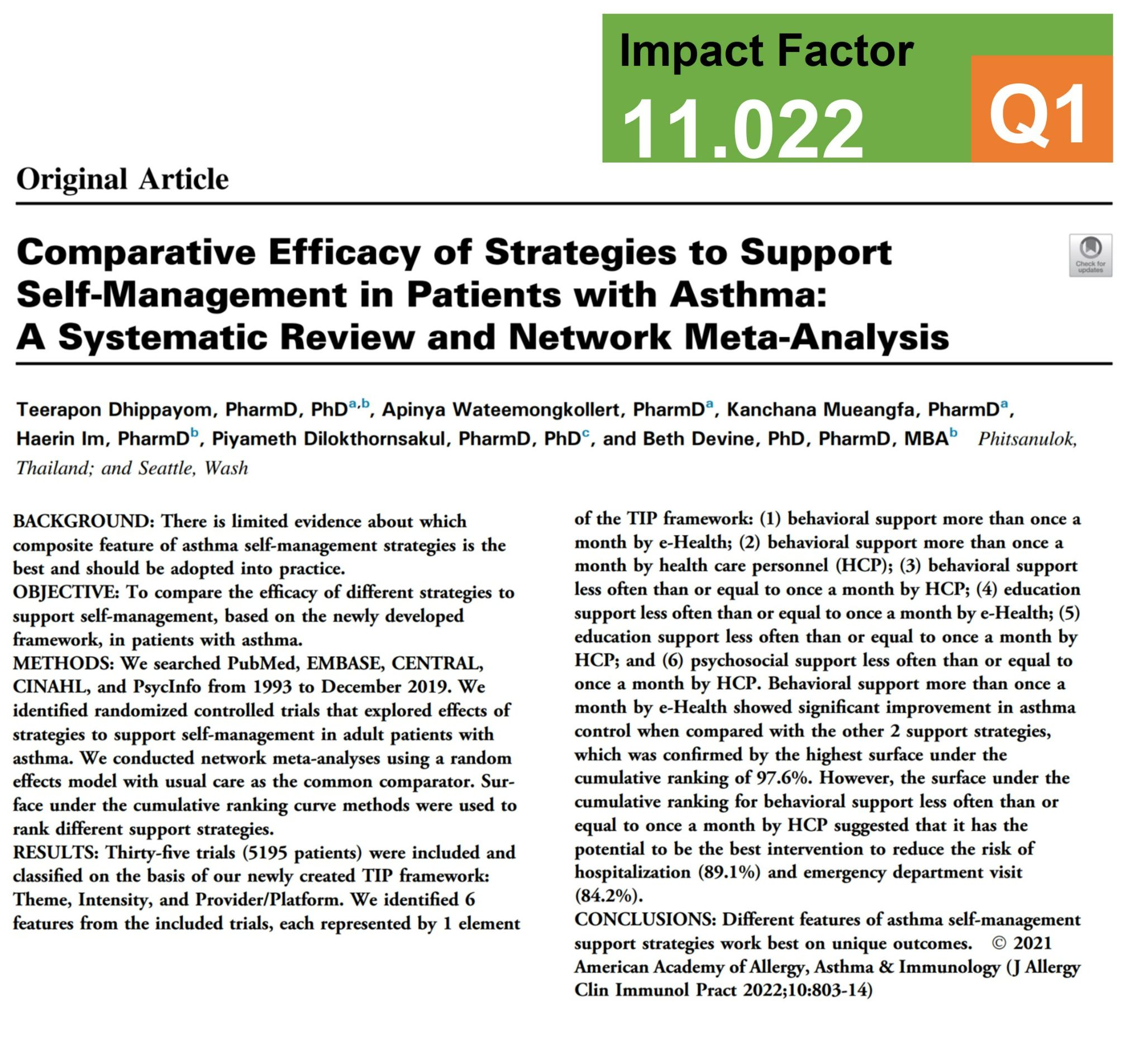 Support Strategies for Asthma Self-Management